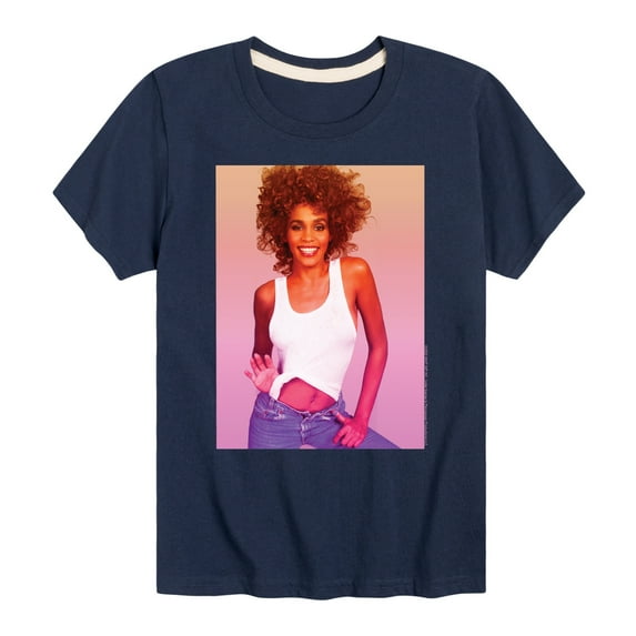 Whitney Houston - Gradient Photo - Toddler And Youth Short Sleeve Graphic T-Shirt