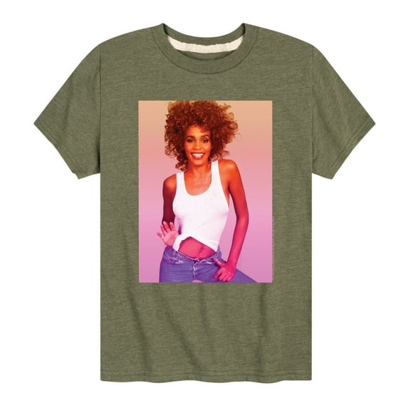 Whitney Houston - Gradient Photo - Toddler And Youth Short Sleeve Graphic T-Shirt