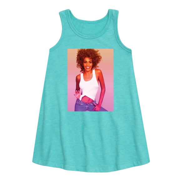 Whitney Houston - Gradient Photo - Toddler and Youth Girls A-line Dress