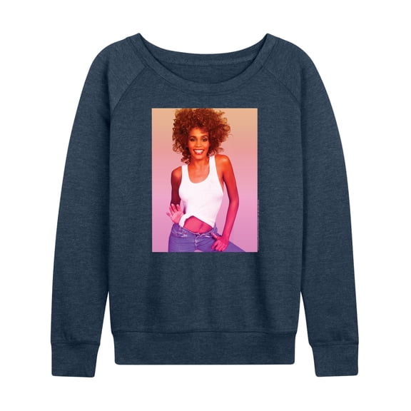 Whitney Houston - Gradient Photo - Women's Lightweight French Terry Long Sleeve Shirt