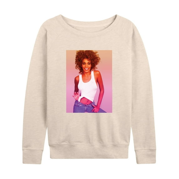 Whitney Houston - Gradient Photo - Women's Lightweight French Terry Long Sleeve Shirt