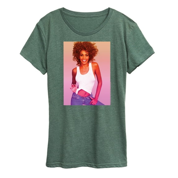 Whitney Houston - Gradient Photo - Women's Short Sleeve Graphic T-Shirt