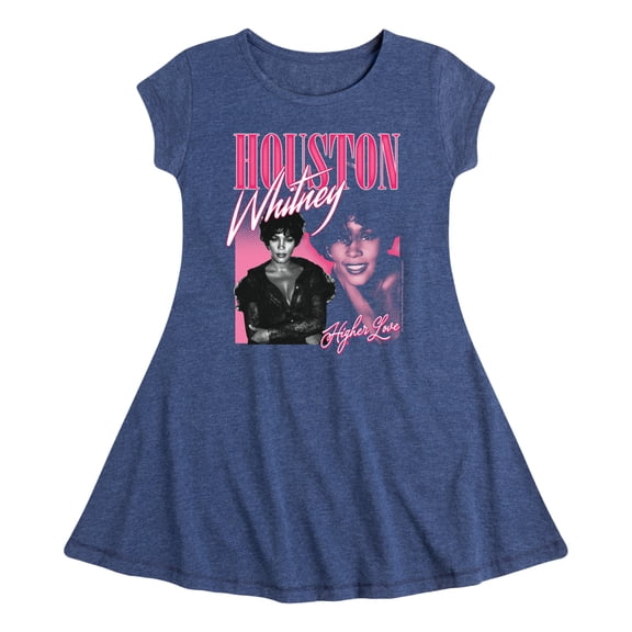Whitney Houston - Higher Love  - Toddler And Youth Girls Fit And Flare Dress