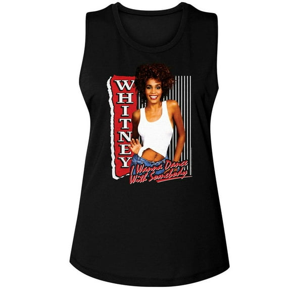 Whitney Houston I Wanna Dance Black Women's Muscle Tank Top