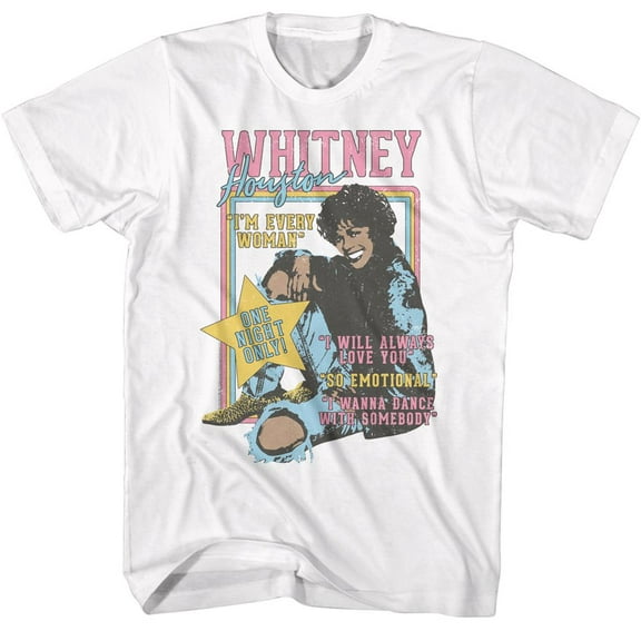 Whitney Houston One Night Only White T-Shirt