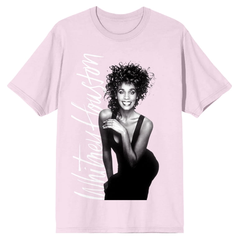 Whitney Houston Photo and Signature Women's Pink T-shirt-XL - Walmart.com