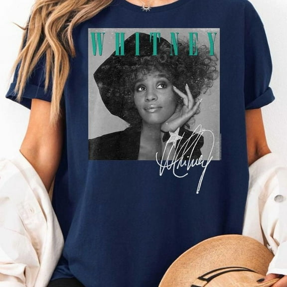 Whitney Houston Shooting Star T-Shirt, Men's And Women's Graphic Tee 100% Cotton by TBun, Full Sizes S-5XL