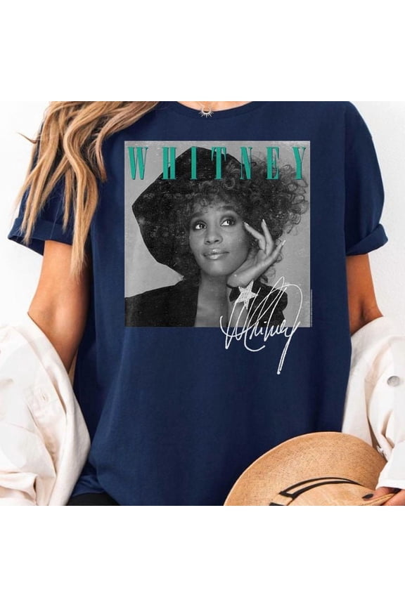 Whitney Houston Shooting Star T-Shirt, Men's And Women's Graphic Tee 100% Cotton by TBun, Full Sizes S-5XL