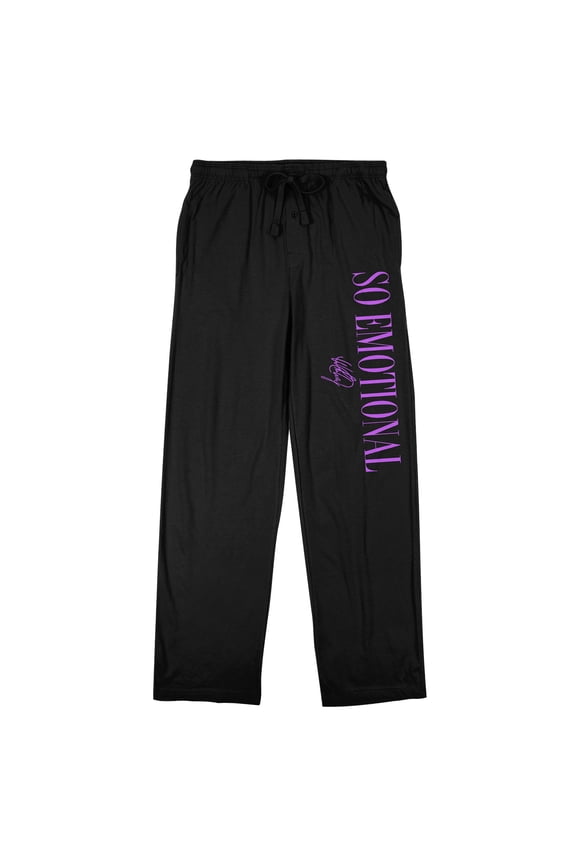 Whitney Houston So Emotional Men's Black Sleep Pajama Pants-XL