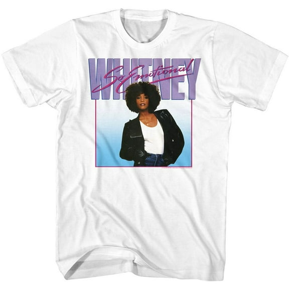 Whitney Houston So Emotional White Adult T-Shirt 5Xl