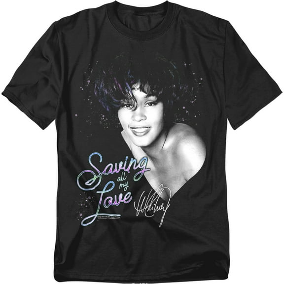 Whitney Houston T-Shirt Saving All My Love Unisex Graphic Tee for Men & Women
