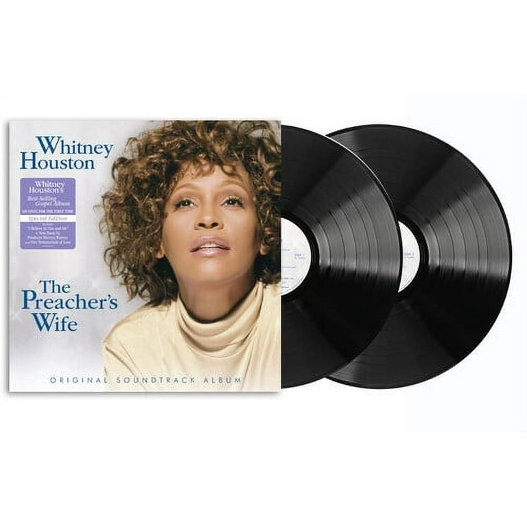 Whitney Houston One Moment in Time Black & Gold Vinyl Record Song Lyric  Print
