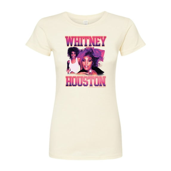 Whitney Houston - Vintage Whitney - Juniors Fitted Graphic T-Shirt