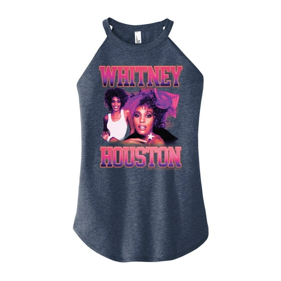 Whitney Houston - Vintage Whitney - Juniors High Neck Tank Top