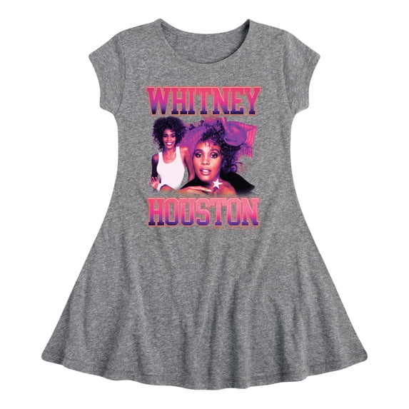 Whitney Houston - Vintage Whitney - Toddler And Youth Girls Fit And Flare Dress