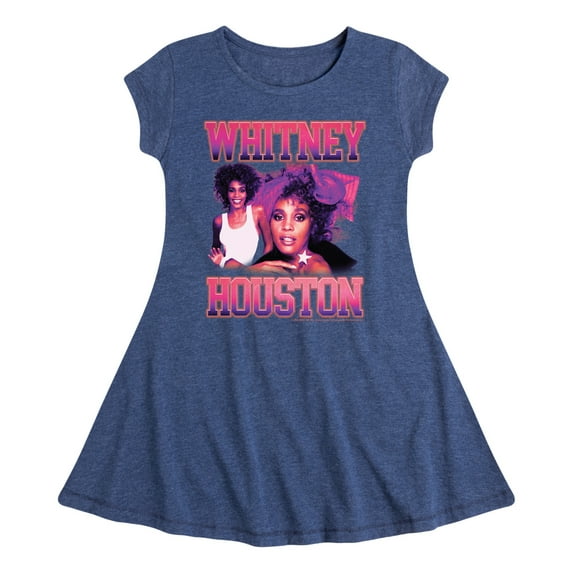 Whitney Houston - Vintage Whitney - Toddler And Youth Girls Fit And Flare Dress