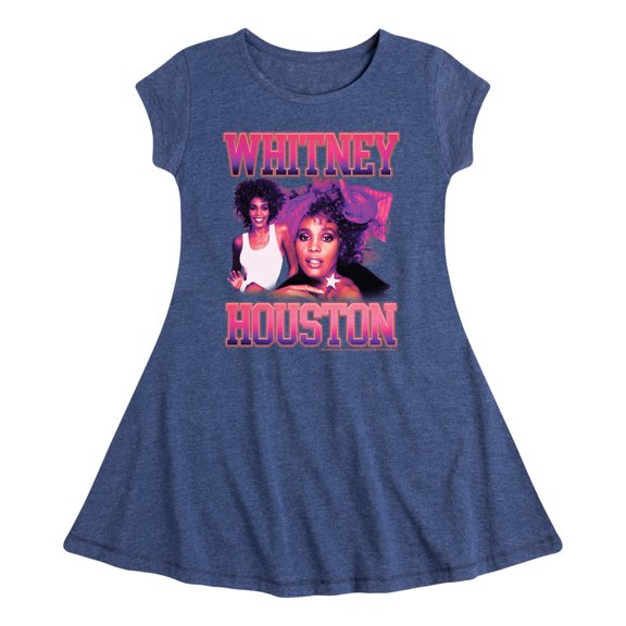 Whitney Houston - Vintage Whitney - Toddler And Youth Girls Fit And Flare Dress