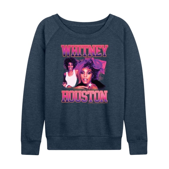Whitney Houston - Vintage Whitney - Women's Lightweight French Terry Long Sleeve Shirt