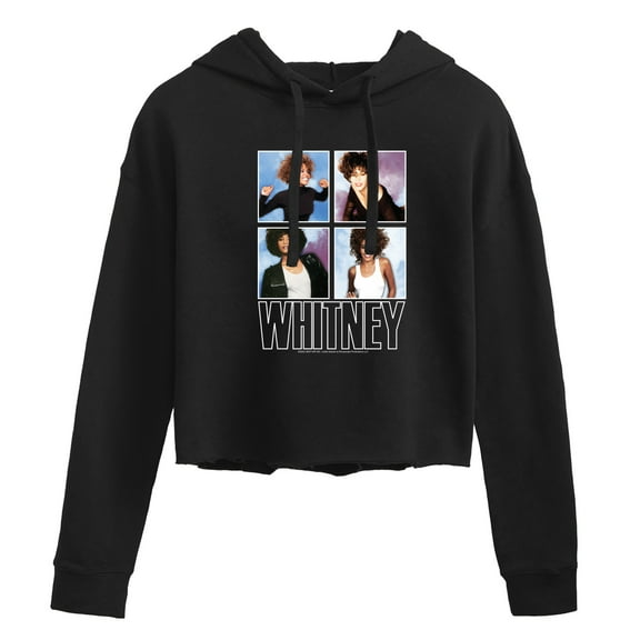 Whitney Houston - Whitney Grid - Juniors Cropped Pullover Hoodie