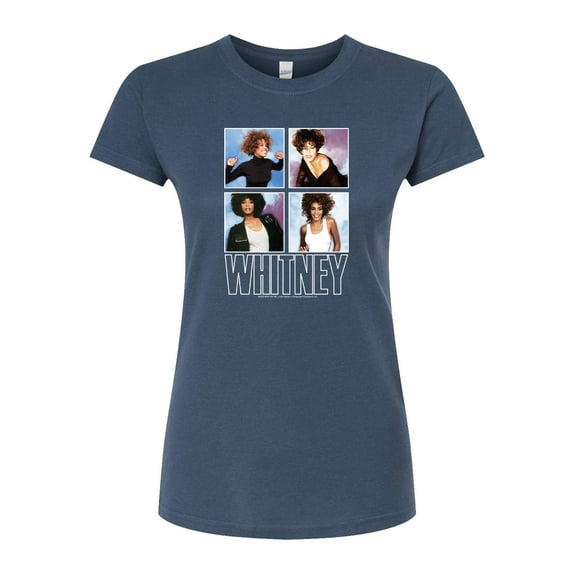 Whitney Houston - Whitney Grid - Juniors Fitted Graphic T-Shirt