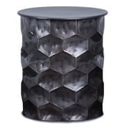 View of Toby 17 inch Wide Modern Industrial Metal Accent Table in Antique ...