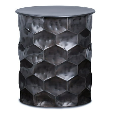 Simpli Home - Whitney Round Contemporary Iron Accent Side Table - Antique Bronze