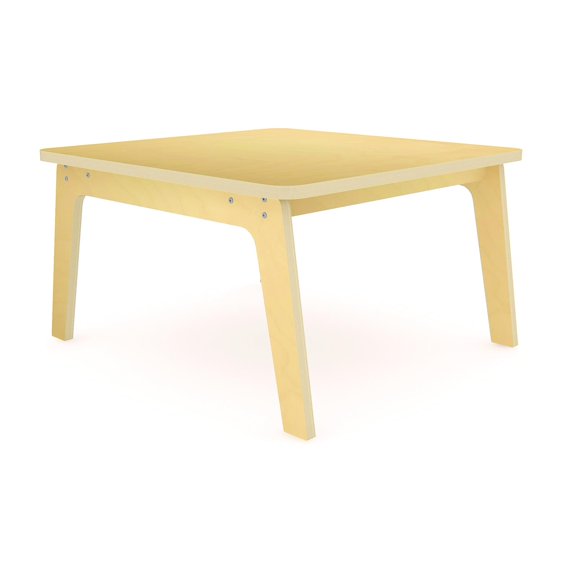 Whitney Plus Birch Plywood 20" Square Table With Natural Finish WS3520M
