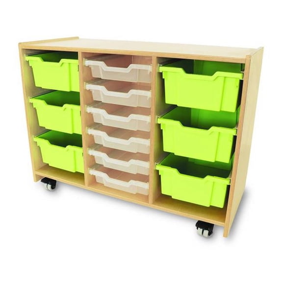 Whitney Plus CH0284 Tray Storage Cabinet, Green