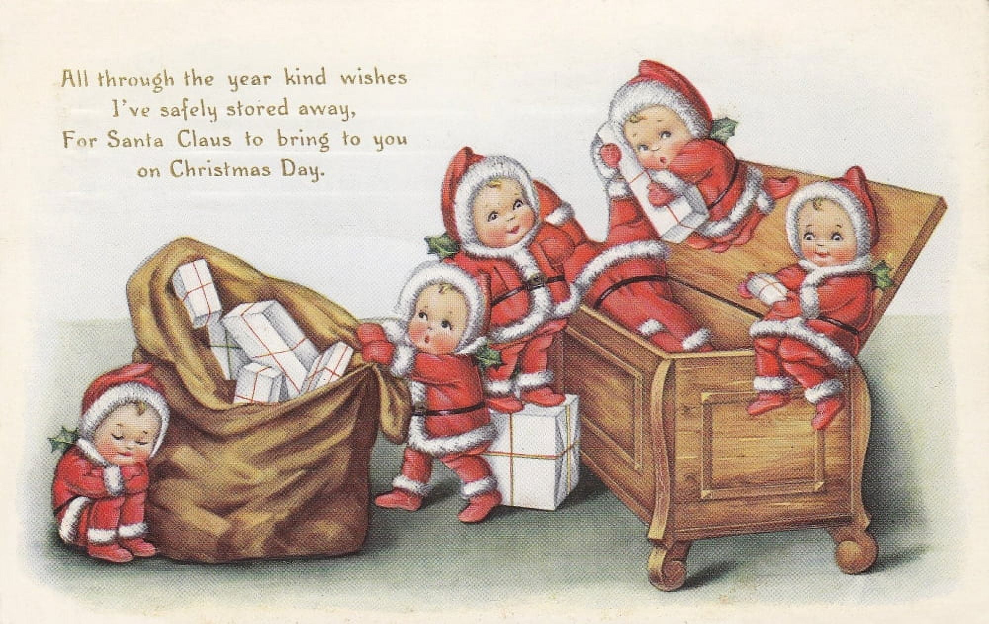 Whitney Publishing Co Nimble Nicks c1915-20 All through the year Canvas Art - (18 x 24)