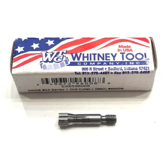Whitney Tool #43 Drill Collet Extension #1 Style 1/4" Connection Usa Made