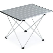 Whitsunday Camping Folding Table, Outdoor Ultralight Portable Camp Side Table,Small Aluminum Folding Table for Picnic Beach BBQ Cooking Silver
