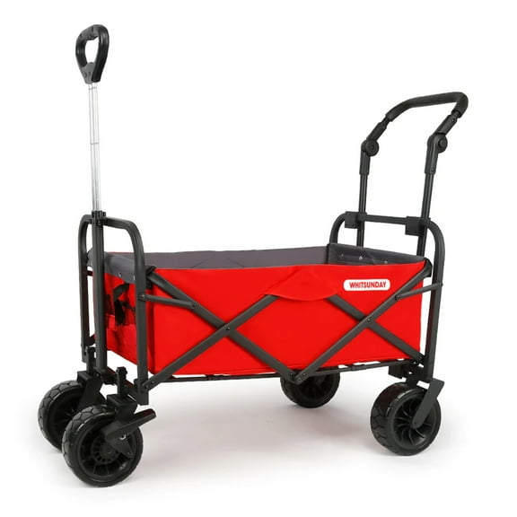 Whitsunday Folding Wagon 8" Heavy Duty Whlees with Push Bar (Standard Size PLUS)