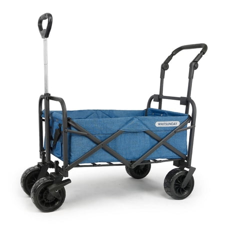 Whitsunday Folding Wagon 8" Heavy Duty Whlees with Push Bar (Standard Size PLUS)