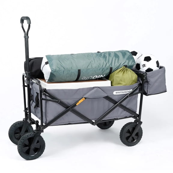 Whitsunday Folding Wagon 8" Standard wheels with Rear Storage (Standard Size)