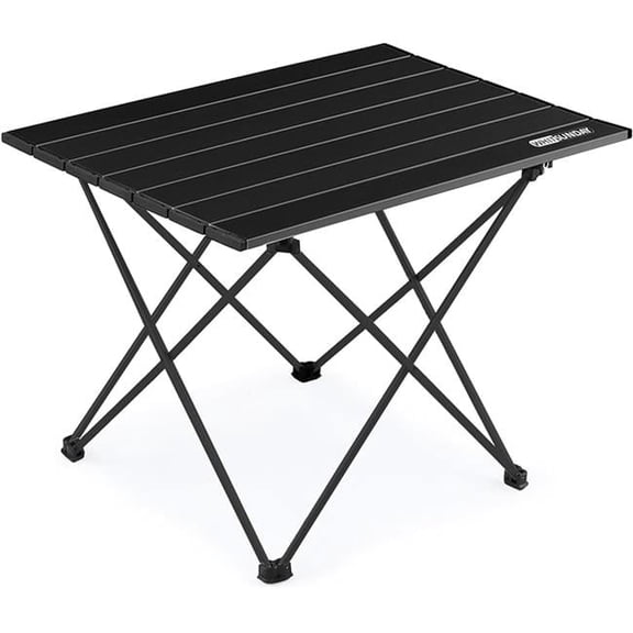 Whitsunday  Outdoor Ultralight Portable Camping Side Table, Black - Medium