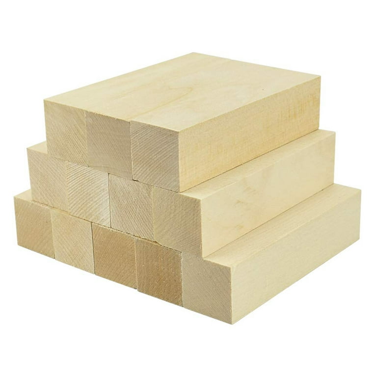 6 Pack Unfinished Basswood Carving Blocks Kit, Rectangular Wooden Blocks  for DIY Carving, Crafting and Whittling for Adults Beginner and Experts(4 x  1