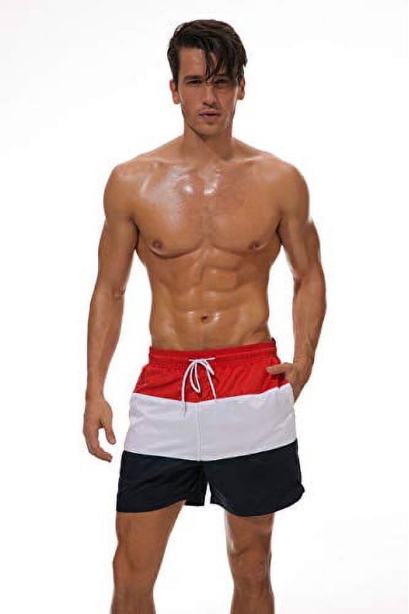 Swimming Shorts/Trunks for Men, Quick Dry Material, Lightweight Comfortable and Breathable Material – Various Sizes, Outdoor Sports, Swimming, Beach Party and More