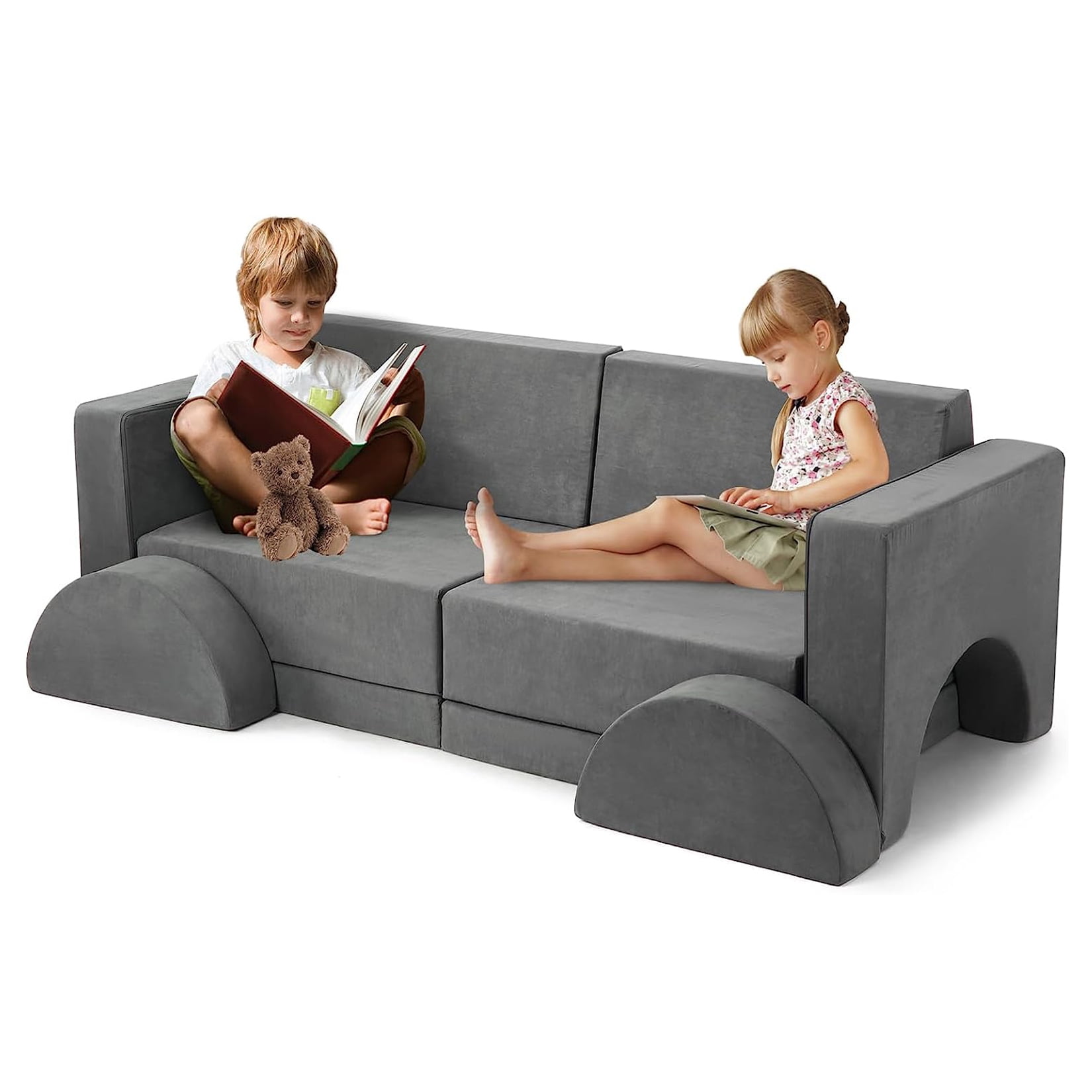WhizMax 10pcs Modular Couch Sofa Set for Playroom Bedroom, Kids