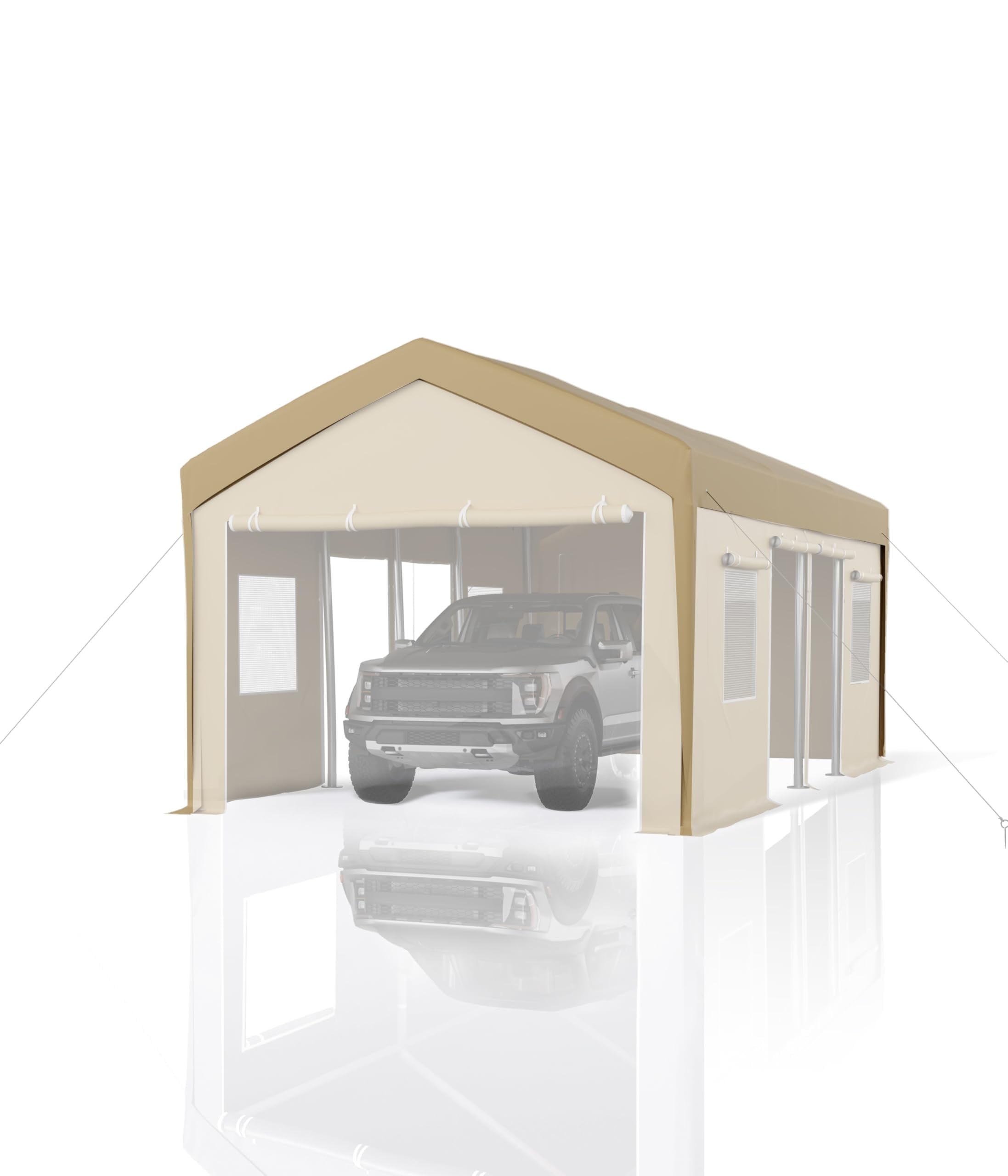 WhizMax 13 ft x 25 ft  Carport Canopy Cover, Waterproof and UV-Resistant- Yellow