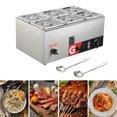 thumbnail image 1 of Garvee 15.6QT Electric Commercial Food Warmer, 6-Pan Steam Table 2.6 QT/Pan Stainless Steel with Temperature Control & Lid for Parties, Catering, Restaurants, 1 of 8