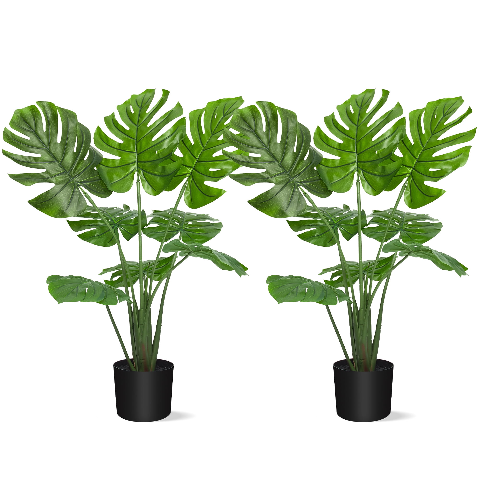 WhizMax [2 Packs] Artificial Monstera Deliciosa Plant, 29inch Faux