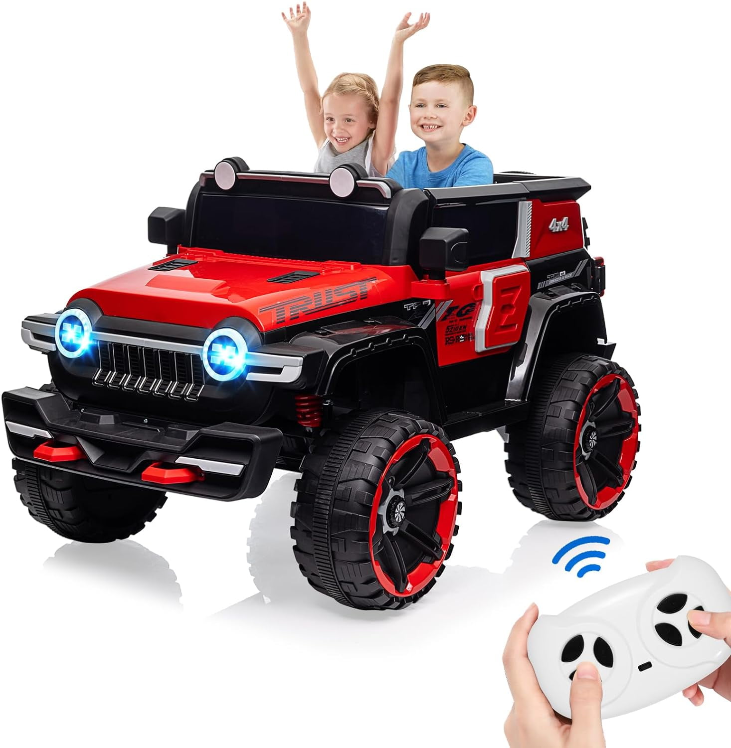 Red 12V Electric Quad Ride-On Truck with Remote Control