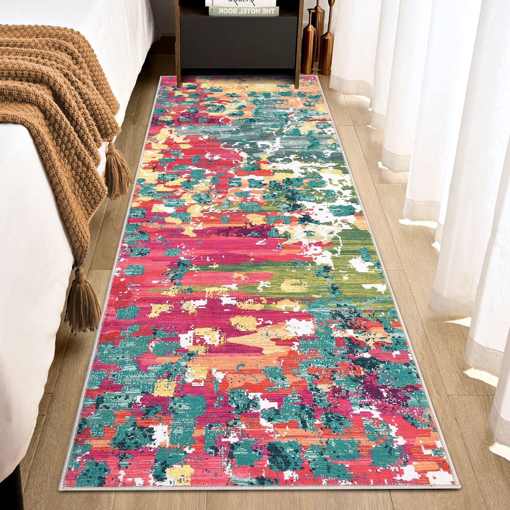 Garvee 2' x 6' Hallway Runner Rug Modern Abstract Colorful Rug Anti ...