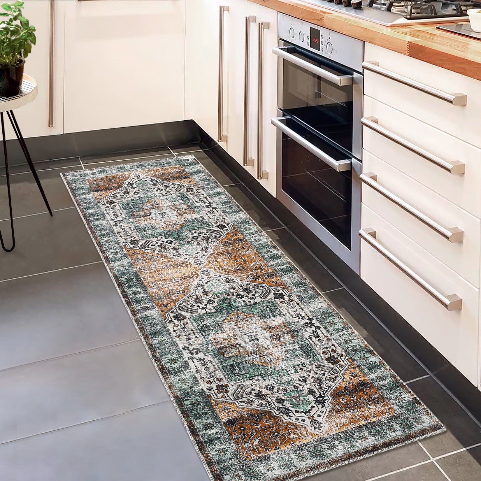 WhizMax 2' x 6' Hallway Runner Rug Vintage Persian Rug Indoor Floral