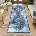 thumbnail image 1 of Garvee 2'x6' Long Runner Rug Vintage Distressed Print Runner Rug Washable Boho Non-Slip Bedroom Area Rugs for Laundry Room, Navy Blue, 1 of 6