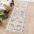thumbnail image 1 of Garvee 2'x6' Vintage Persian Runner Rug Washable Boho Distressed Runner Rug Non-Slip Bedroom Rugs Soft Foldable Runners for Laundry Room, Yellow, 1 of 7