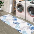 thumbnail image 1 of Garvee 2'x6' Washable Hallway Runner Rug Contemporary Kitchen Rug Leaves Botanical Rug Runners Bedsides Rug for Laundry Room, Blue, 1 of 7