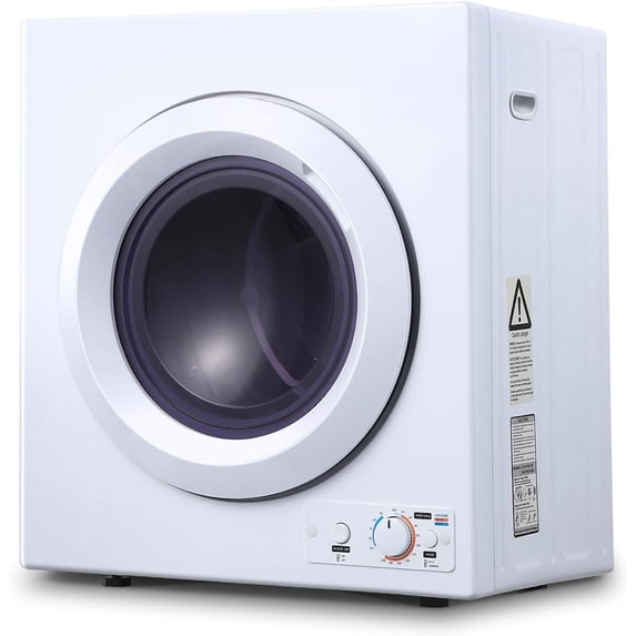 WhizMax 3.5 cu.ft Front Load Tumble Electric Portable Laundry Dryer 13.2LBS Compact Clothes Dryer Machine With Stainless Steel Tub & Easy Control Knob