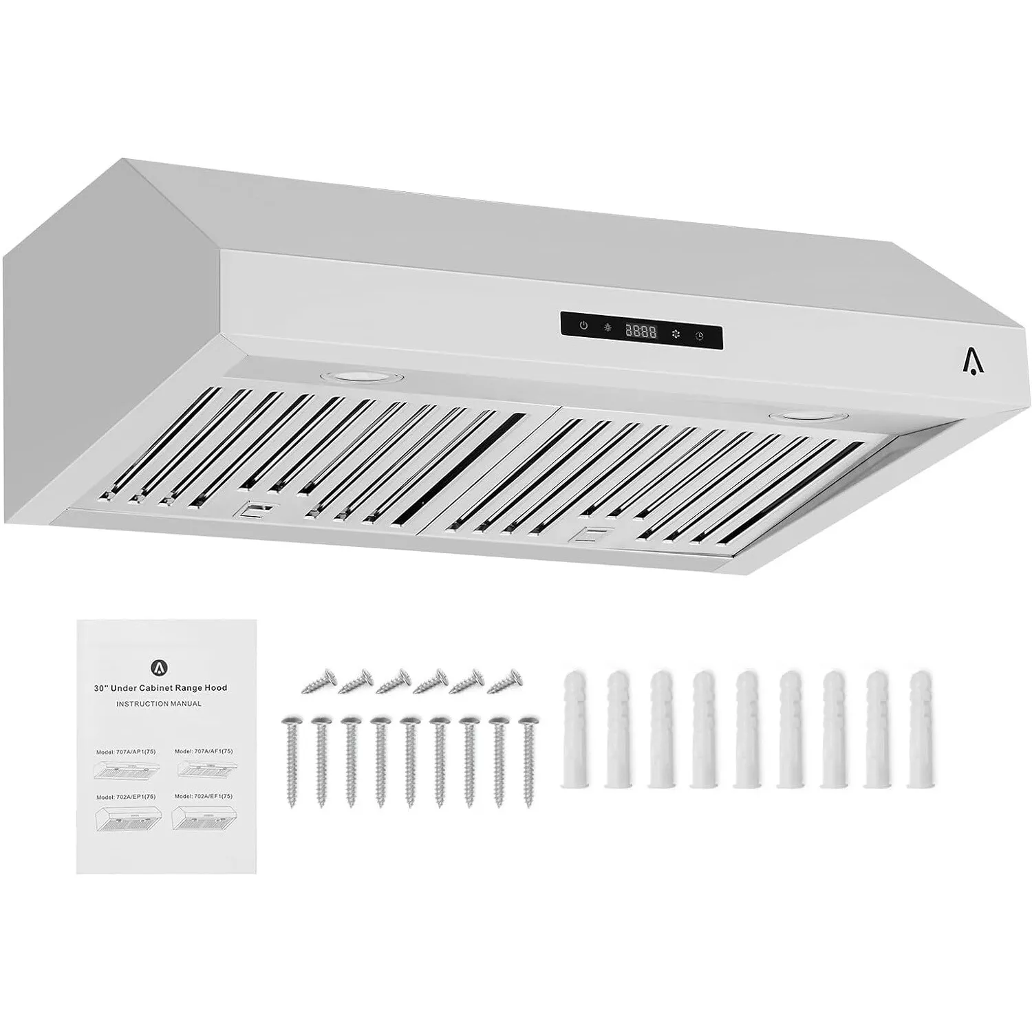 30 Inch Stainless Steel Under Cabinet Range Hood with Touch Control