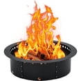 thumbnail image 1 of Garvee 36" Fire Pit Ring with Hollow Pattern, Heavy Duty Steel Round Fire Ring Liner for Patio & Backyard Use, 1 of 8